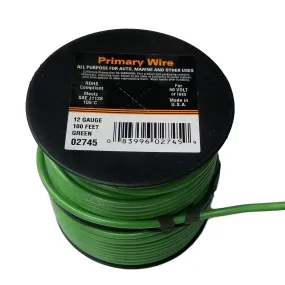 12 Gauge Stranded Green, GPT Primary Wire 16/30, 100 foot