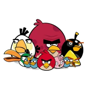 Angry Birds  - Full Round Diamond - 40x30CM