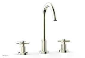 BASIC Widespread Faucet, 10 1/2" High Spout, Tubular Cross Handles D134