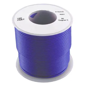 Blue 18 Gauge Stranded Wire, 100' Spool