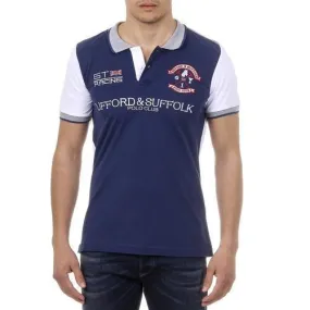 Blue M Ufford & Suffolk Polo Club Mens Polo Short Sleeves US001 INDIGO