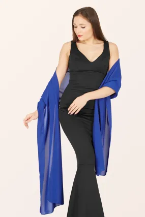 Chiffon Shawl - Royal Blue