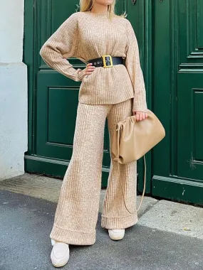 Fashion Casual Knitted Loose Two-piece Suit