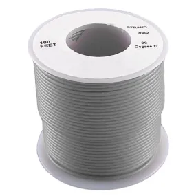 Gray 18 Gauge Stranded Wire, 100' Spool