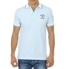 Light Blue M Ufford & Suffolk Polo Club Mens Polo Short Sleeves Light Blue KID