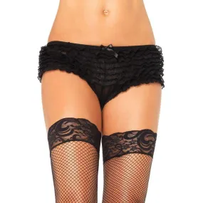 Micromesh Lace Ruffle Tanga Shorts