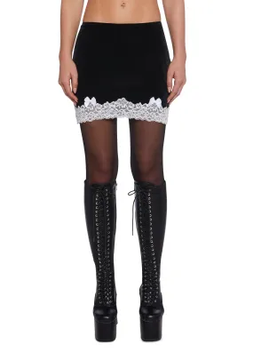 Night Majestic Takeover Velvet Mini Skirt