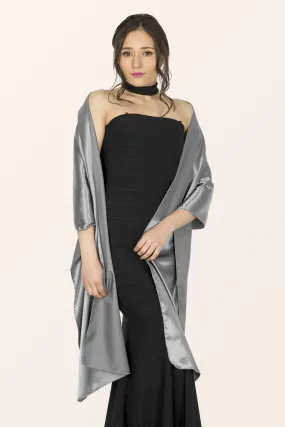 Satin Shawl - Silver